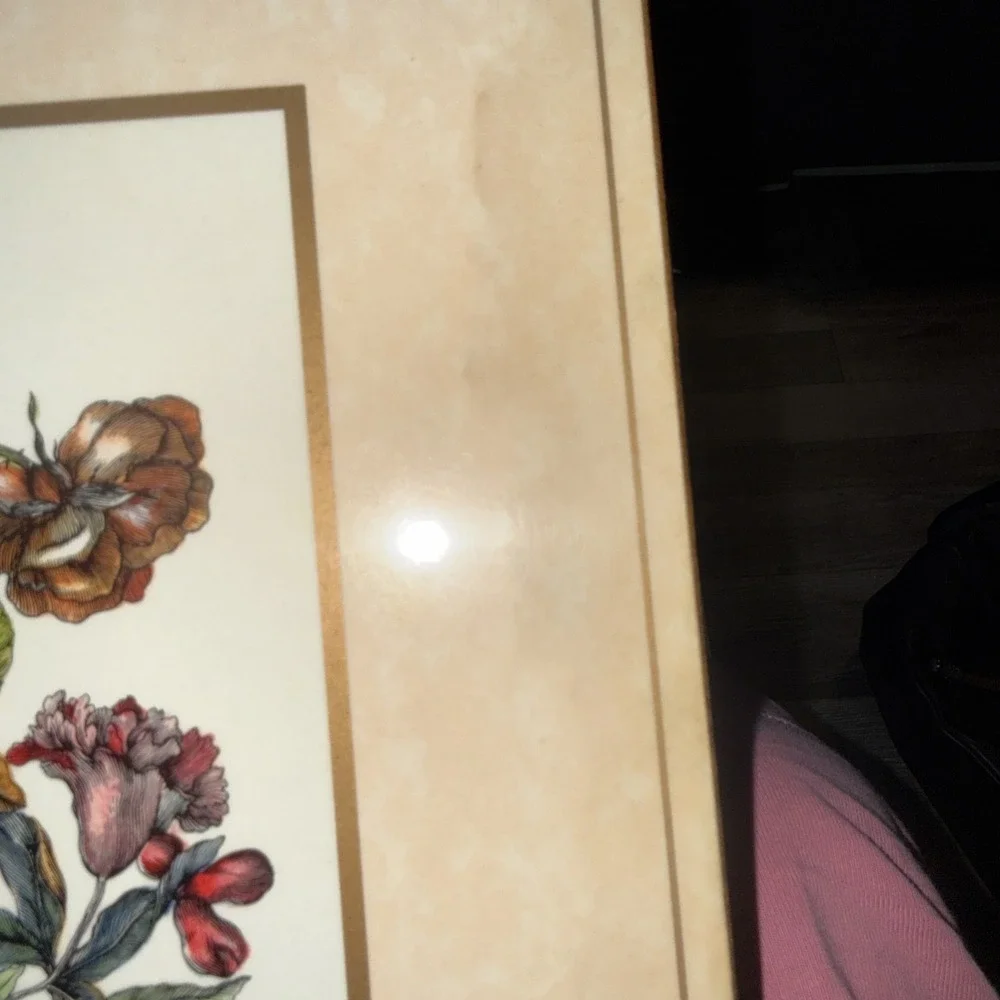 Pimpernel Set of 4 VTG  Botanical Florals In Basket Design Cork Back Placemats
